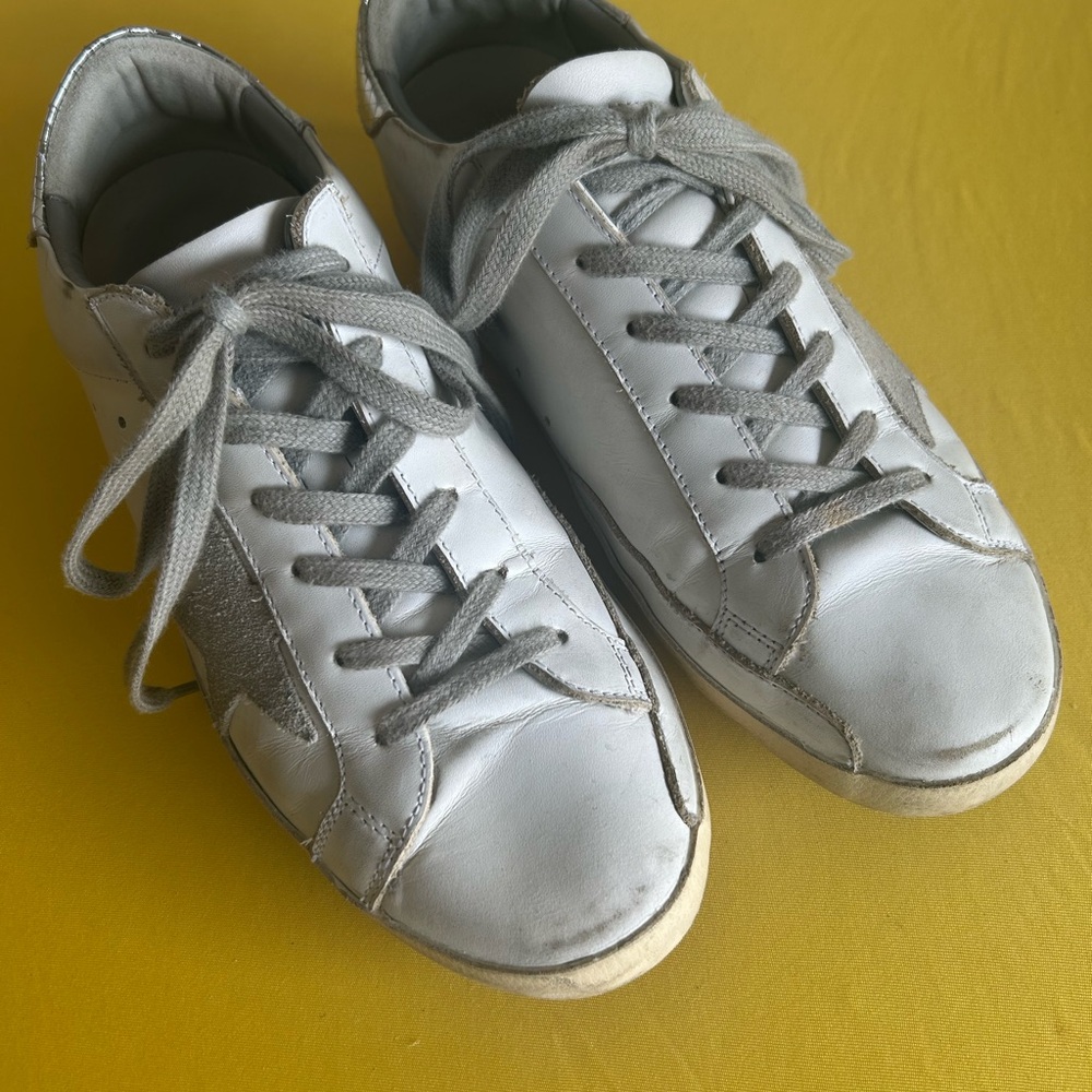 Golden Goose Gray and White Sneakers - Picture 2 of 15